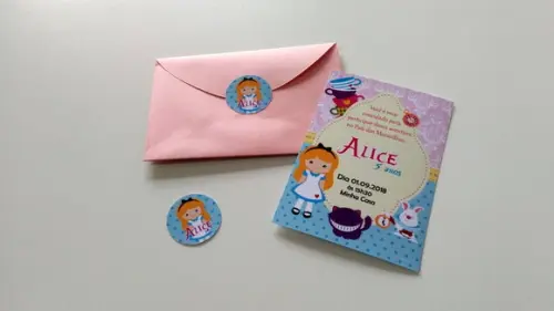 Convite Alice nos País das Maravilhas