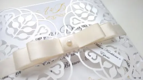 Convite Casamento Rendado