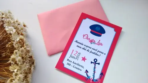 Convite Chá de Bebê - Marinheira