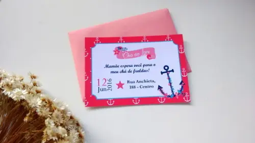Convite Chá de Bebê - Marinheira