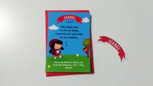 Convite Chapéuzinho Vermelho