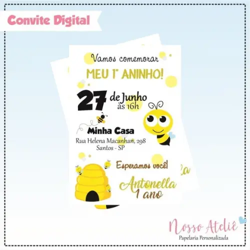 Convite Digital - Abelha