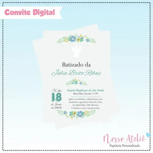 Convite Digital - Batizado