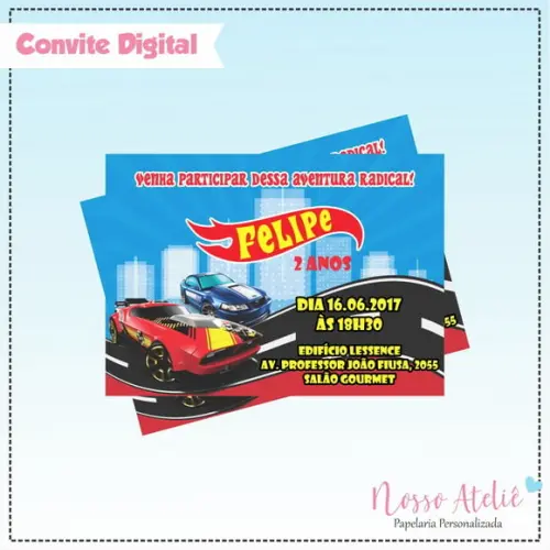 Convite Digital - Carros