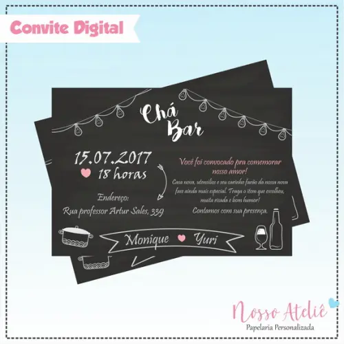 Convite Digital - Chá Bar