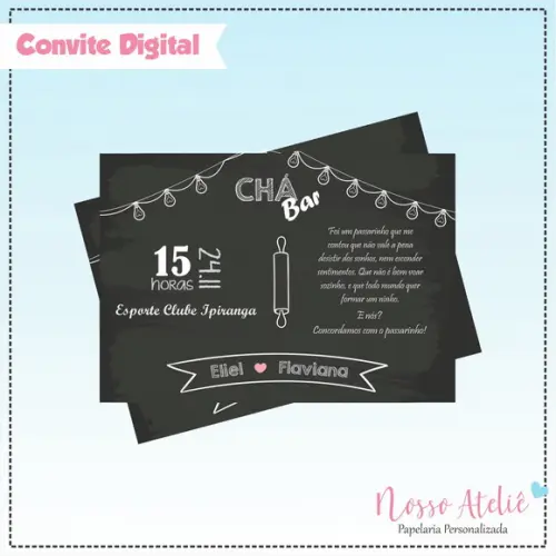 Convite Digital - Chá Bar