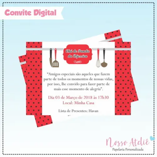 Convite Digital - Chá de Panela