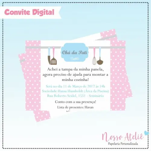 Convite Digital - Chá de Panela