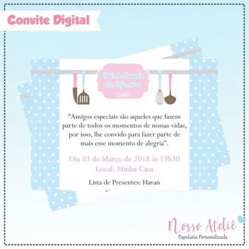 Convite Digital - Chá de Panela