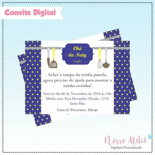 Convite Digital - Chá de Panela
