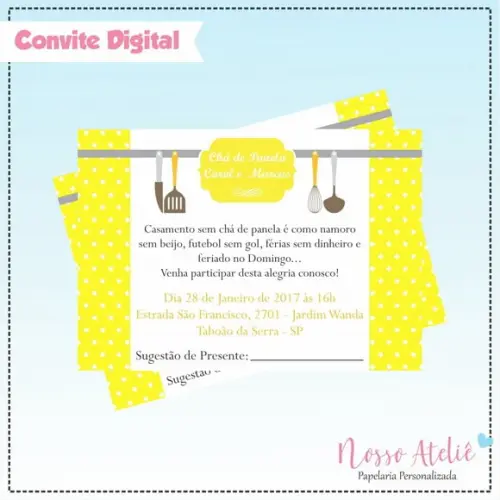 Convite Digital - Chá de Panela