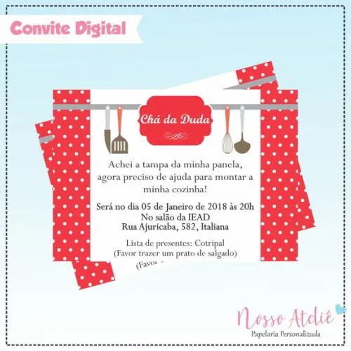 Convite Digital - Chá de Panela