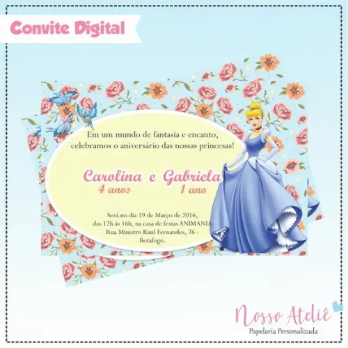 Convite Digital - Cinderela