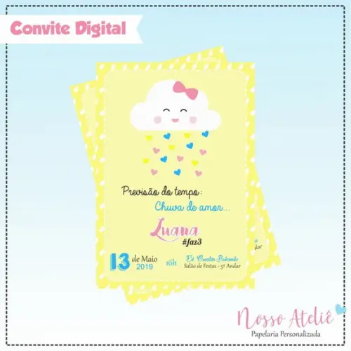Convite Digital - Chuva de Amor