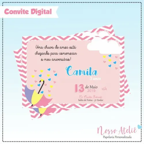 Convite Digital - Chuva de Amor