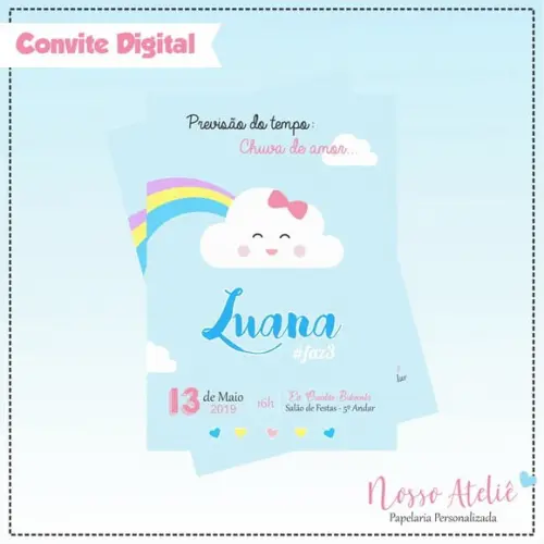 Convite Digital - Chuva de Amor
