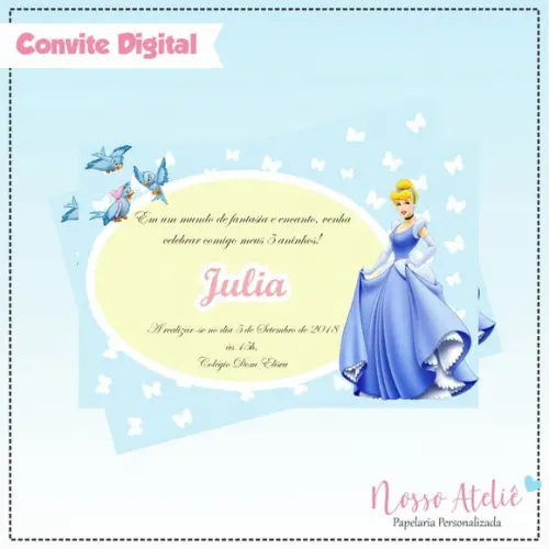 Convite Digital - Cinderela