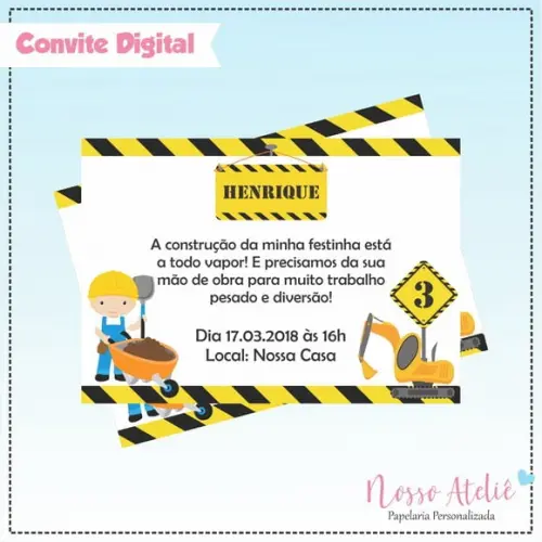 Convite Digital - Construção / Obras