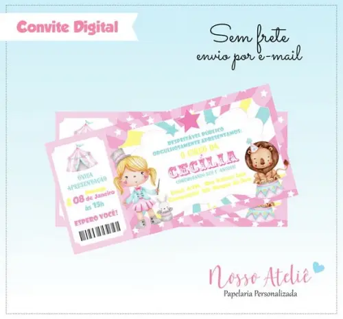 Convite Digital - Circo