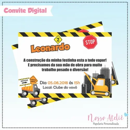 Convite Digital - Construção / Obras