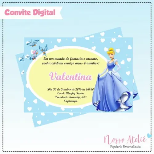 Convite Digital - Cinderela