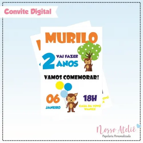Convite Digital - Lobo Bom