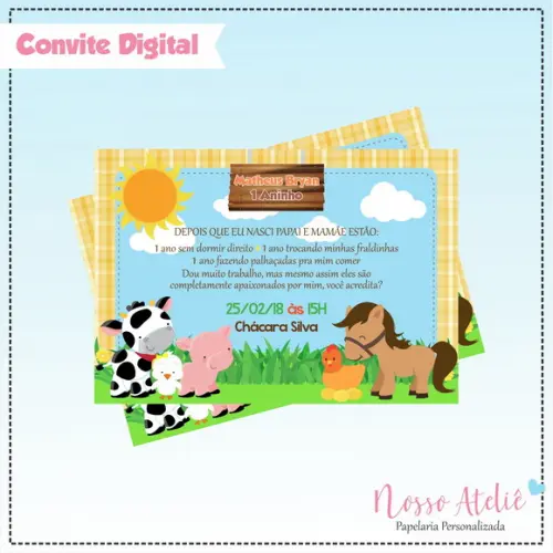 Convite Digital - Fazendinha
