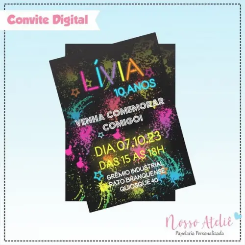 Convite Digital - Neon