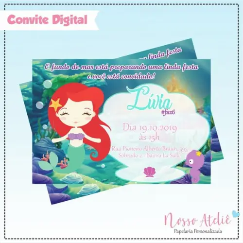 Convite Digital - Sereia