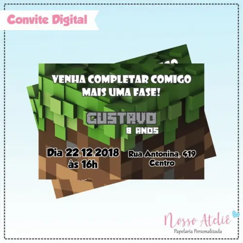 Convite Digital - Vídeo Game