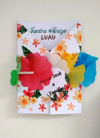 Convite Havaiano para Luau