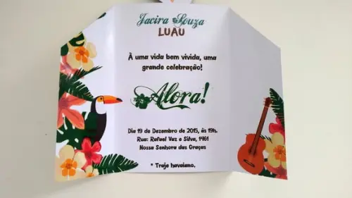 Convite Havaiano para Luau