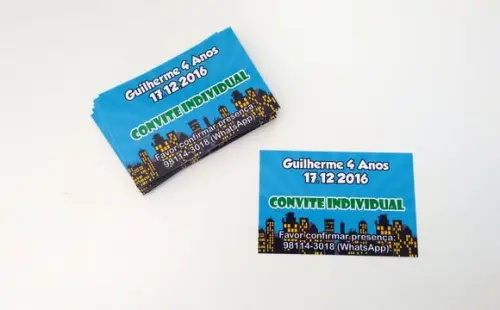 Convite Individual - Heróis