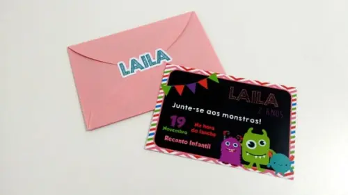 Convite Monstrinhos