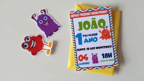 Convite Monstrinhos