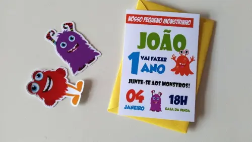 Convite Monstrinhos