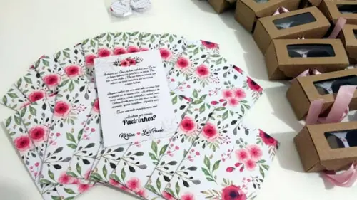Convite para Padrinhos - Floral