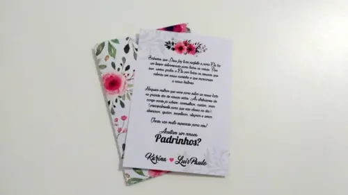 Convite para Padrinhos - Floral