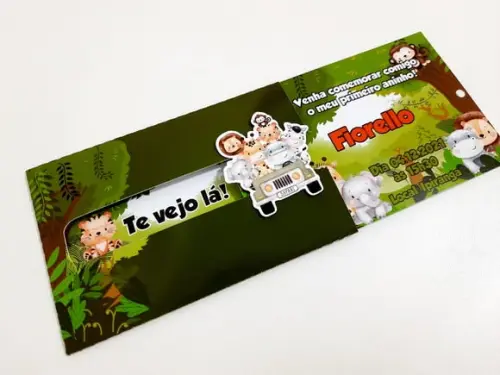 Convite Retratil - Safari