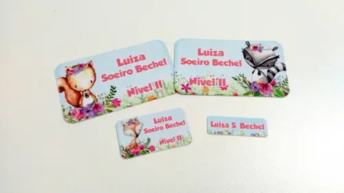 Etiqueta Escolar - Animais do Bosque