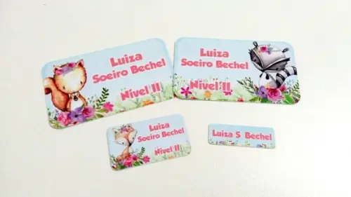 Etiqueta Escolar - Animais do Bosque