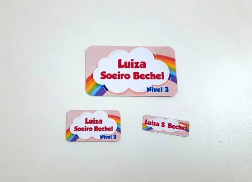 Etiqueta Escolar - Arco-iris