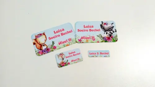 Etiqueta Escolar - Animais do Bosque