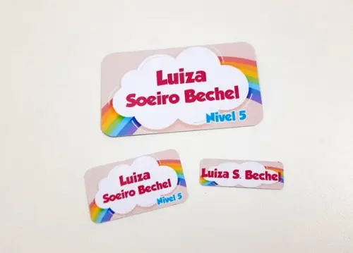 Etiqueta Escolar - Arco-iris