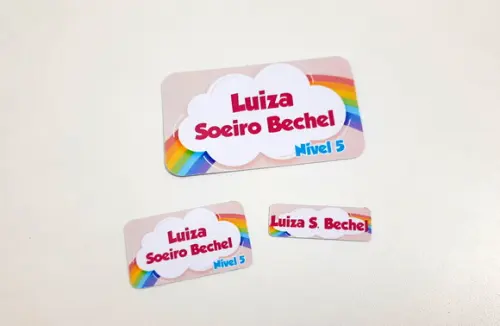 Etiqueta Escolar - Arco-iris