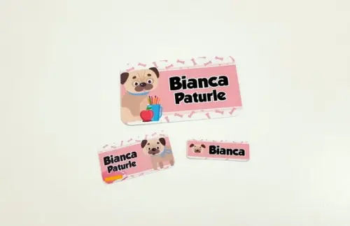 Etiqueta Escolar - Cachorrinho Pug