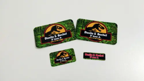 Etiqueta Escolar - Dinossauro