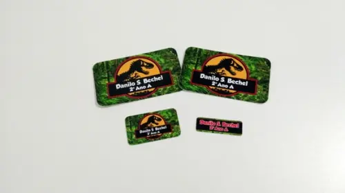 Etiqueta Escolar - Dinossauro