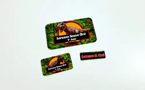 Etiqueta Escolar - Dinossauro
