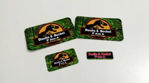 Etiqueta Escolar - Dinossauro